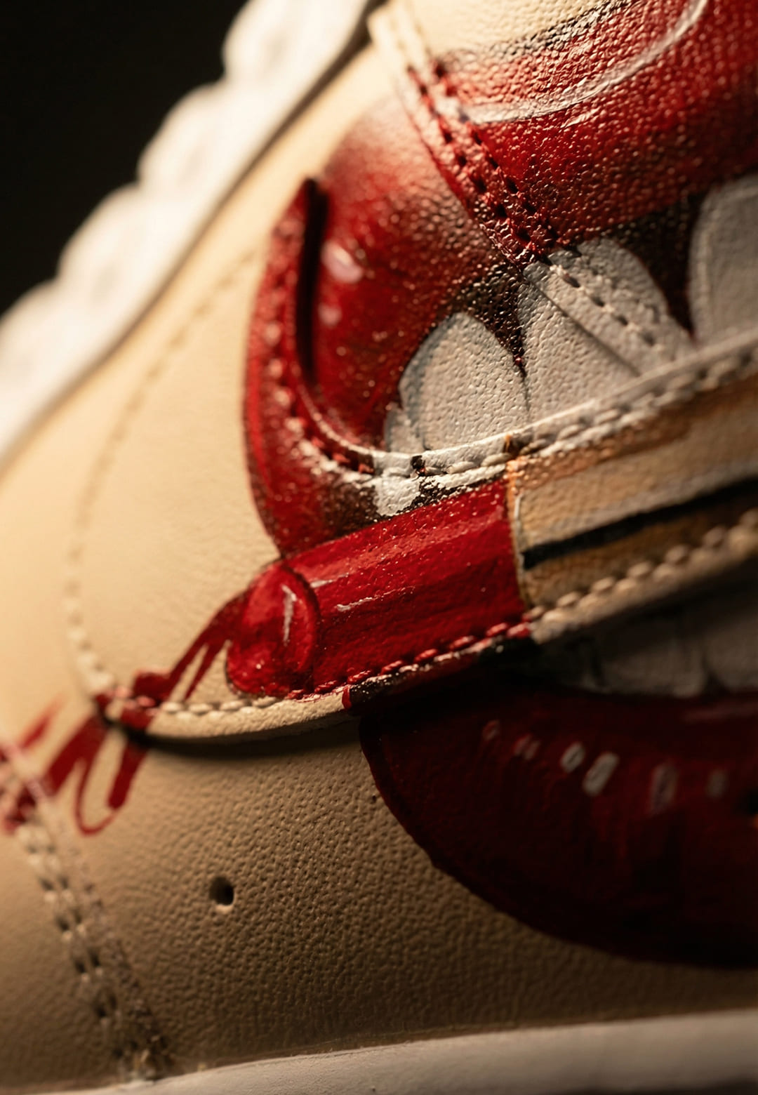 Painting Details Nike Air Force 1 Grin