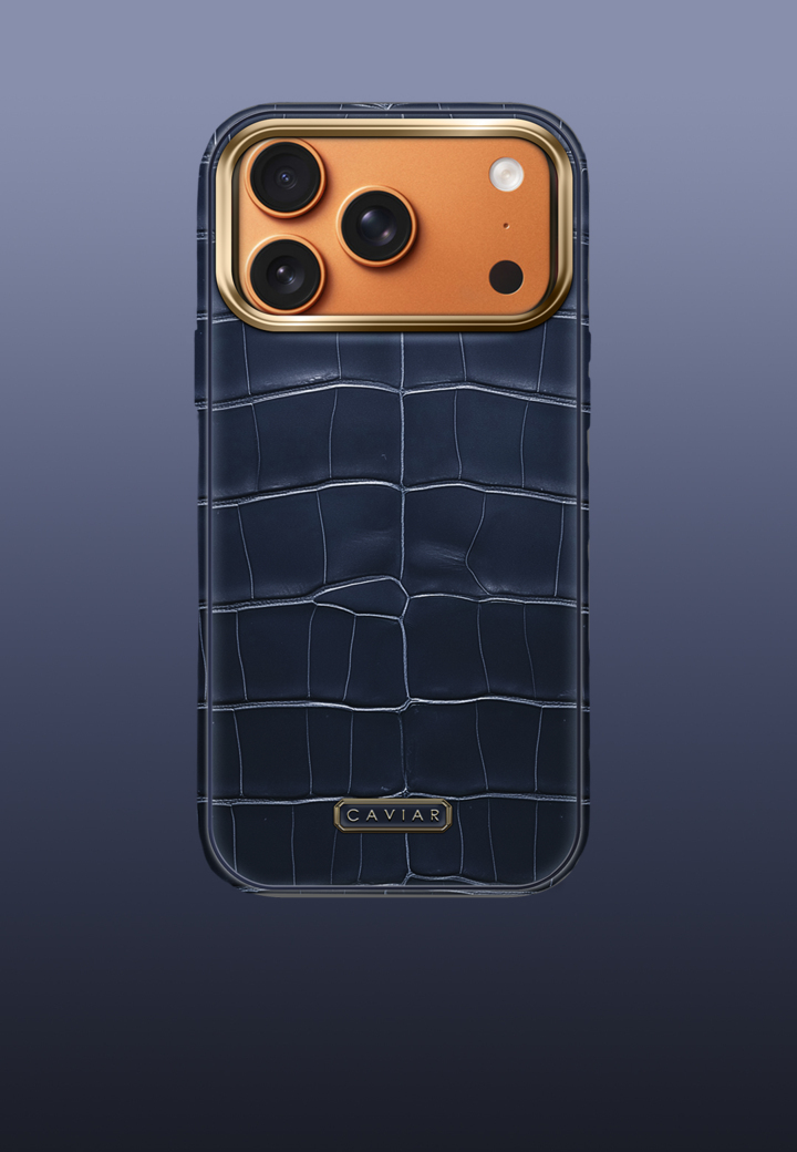 Case with orange body Stellar Blue