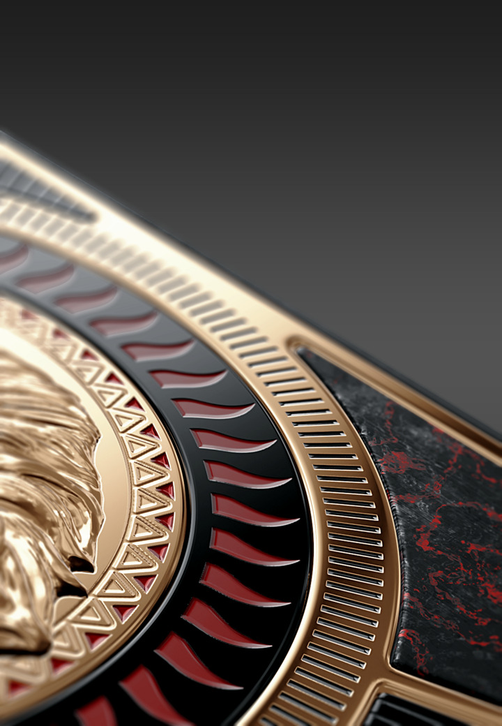 Enamel Pattern Lion Heart